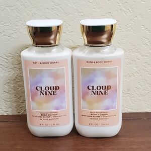 Bath & Body Works CLOUD NINE 24HR Moisture Body Lotion Cream 8 oz - Lot 2 NEW